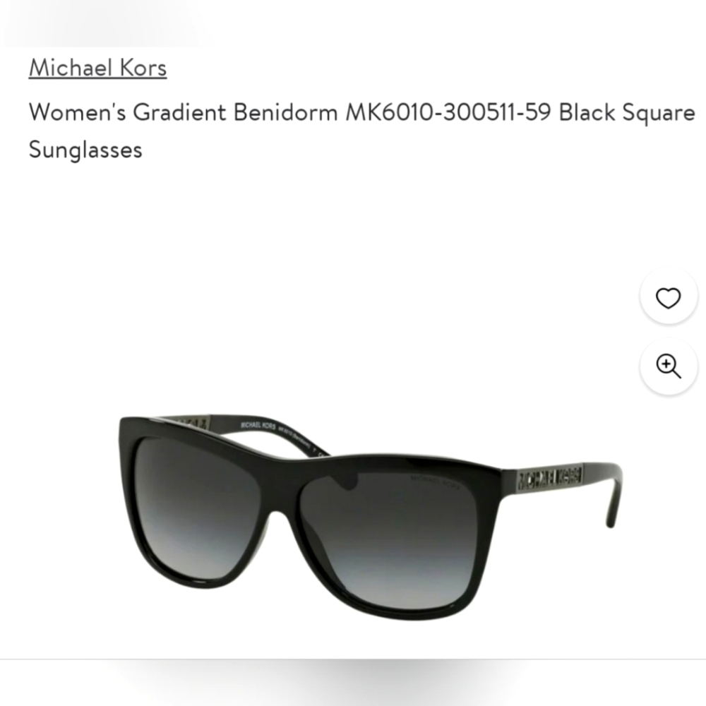 Michael Kors Benidorm Sunglasses Black